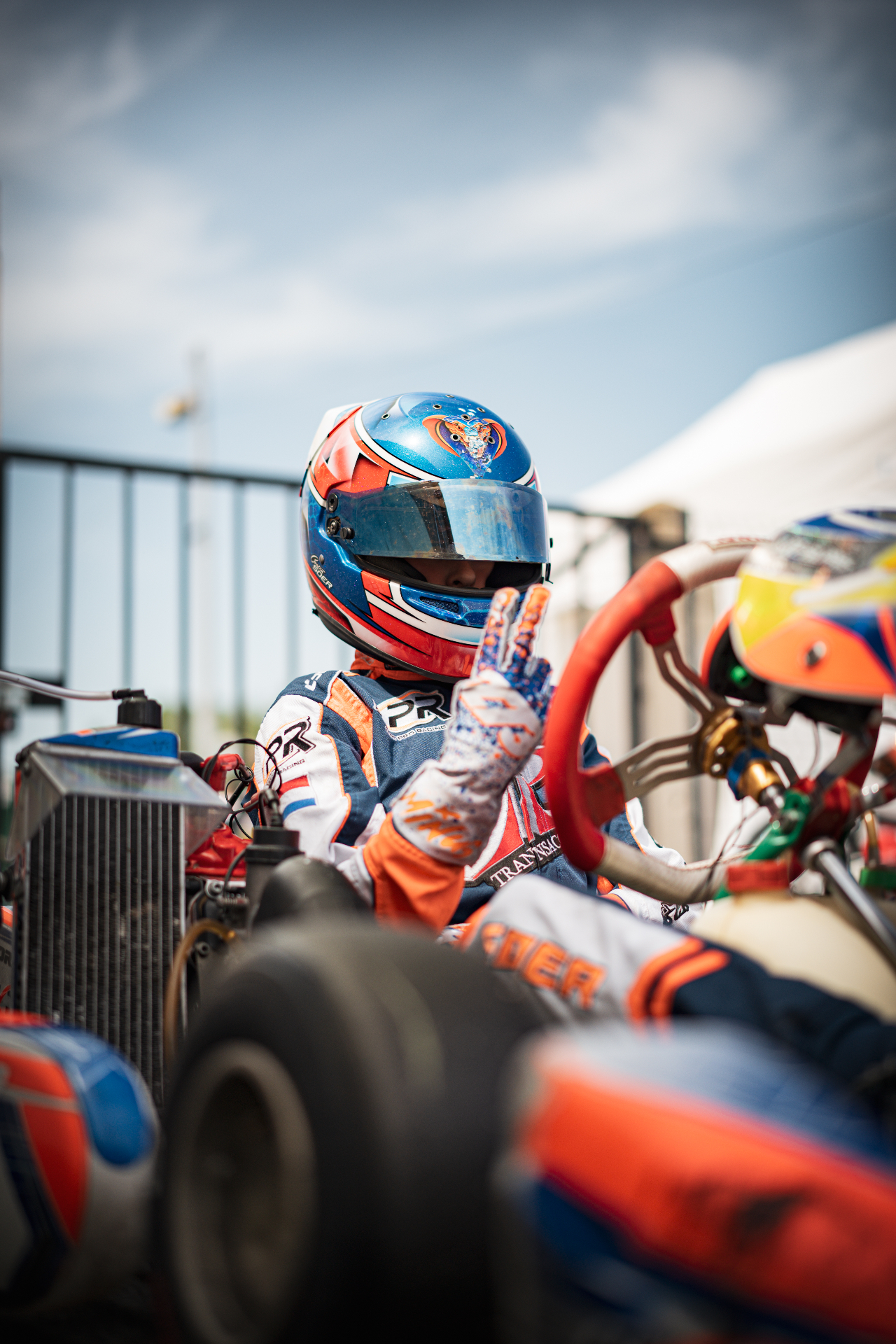Carsten in the kart, ready to launch